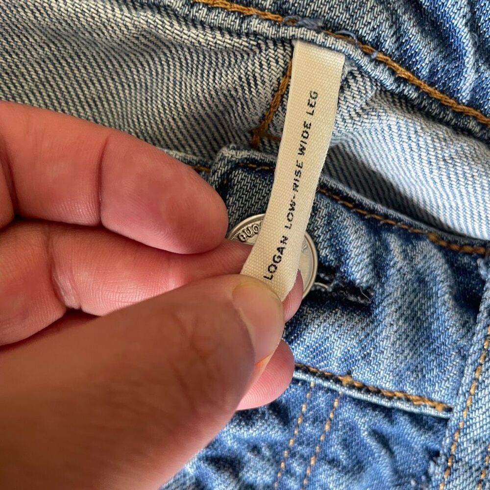 Rag and bone low-rise wide leg light wash concealed buttons fly 90’s vibes vinta - Picture 5 of 7